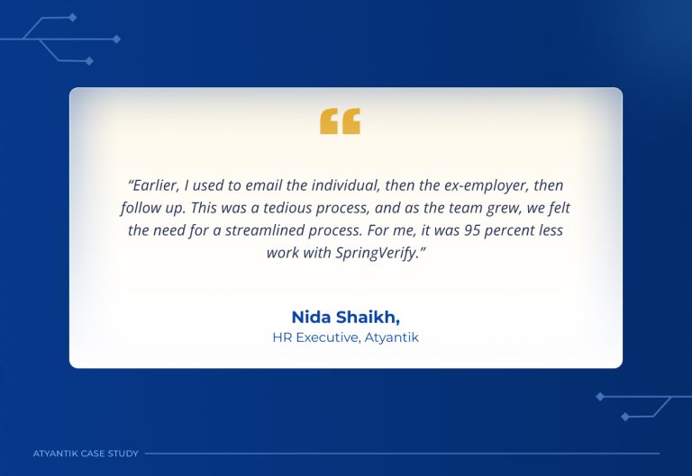 Atyantik - Testimonial Nida Shaikh